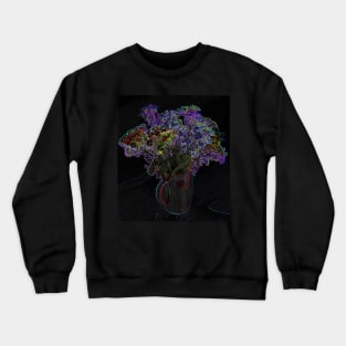 Black Panther Art - Flower Bouquet with Glowing Edges 13 Crewneck Sweatshirt